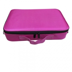 Layers Waterproof Makeup Bag Travel Cosmetic Case Brush Holder with Adjustable Divider- soft cosmetic case supplier XY-1095