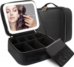 Beauty Waterproof Portable Travel Cosmetic Case Cosmetic Makeup Bags With Led Makeup Mirror