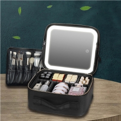 Beauty Waterproof Portable Travel Cosmetic Case Cosmetic Makeup Bags With Led Makeup Mirror