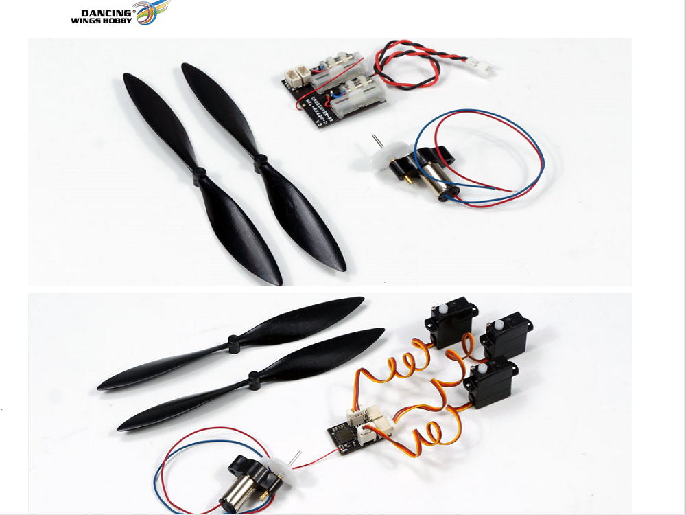 Free Shipping DIY Micro Brushed Power System with 7x16mm Brushed Motor/Micro Prop, and Micro Receivers for RC Micro Mini Indoor Airpalne Model