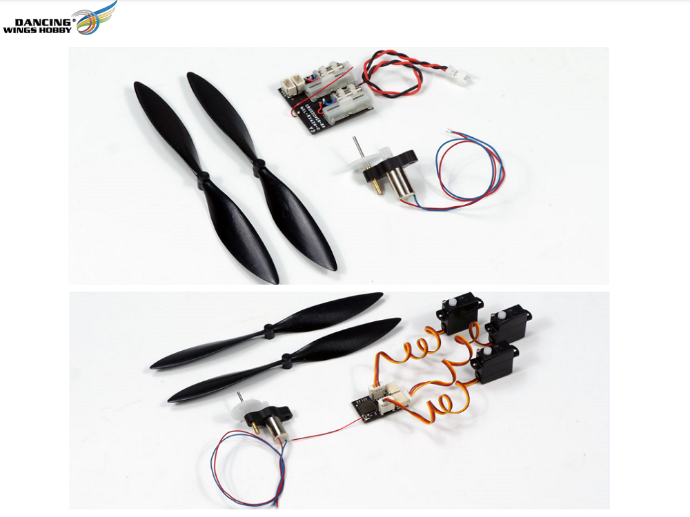 Free Shipping DIY Micro Brushed Power System with 6x14mm Brushed Motor/Micro Prop, and Micro Receivers for RC Mini Indoor Airpalne Model DWHobby