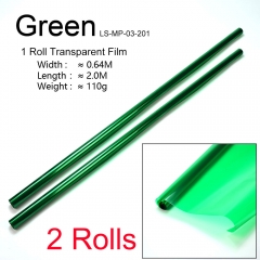 2 Rolls Transparent Green