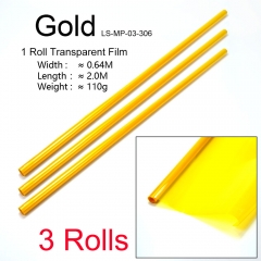 3 Rolls Transparent Gold