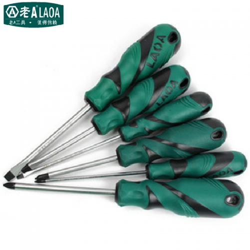 LAOA Cr-Mn 6/9pcs Screwdriver Set Slotted and Phillips Screw Drivers With Magnetism