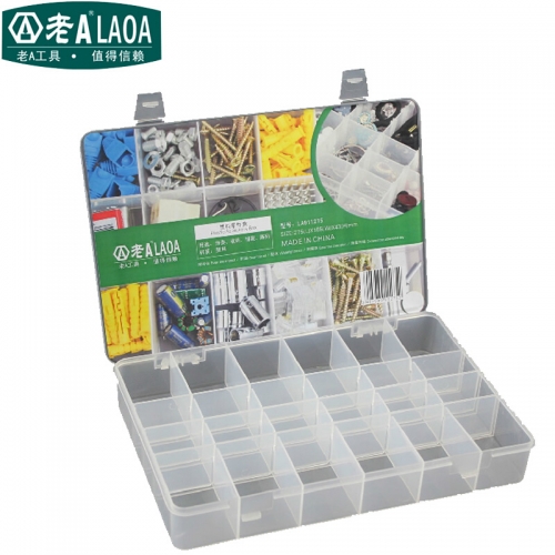 LAOA 24 Grid Plastic Parts Box 272*185*43MM