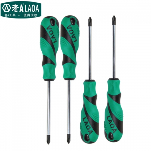 LAOA 4pcs S2 Rubber Handle Y - shaped Screwdriver