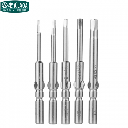 LAOA  5mm S2 Alloy Steel Round Handle with Six Corner Batch Head