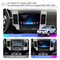 Junsun V1 Android Auto Car Radio Multimidia For Mitsubishi Outlander xl 2 2005-2011 For Citroen C-Crosser Carplay 2din autoradio