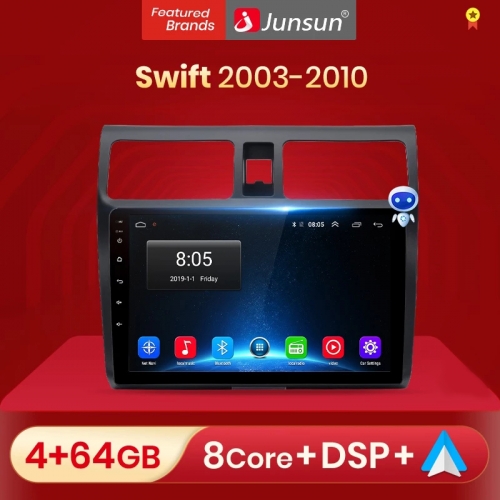 Junsun V1pro AI Voice CarPlay Radio For S-uzuki Swift 2003 2005 2006 2007-2010 Android Auto 4G Car Multimedia GPS 2 din autoradio