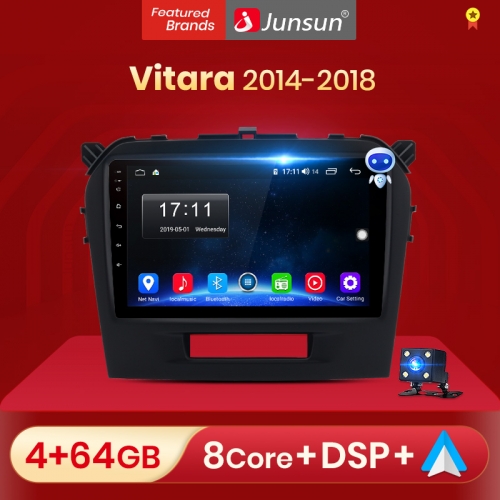 Junsun V1 Android 10.0 DSP AI Voice Control Car Radio Video Player For S-uzuki Vitara 2014-2018 Navigation GPS 2din autoradio