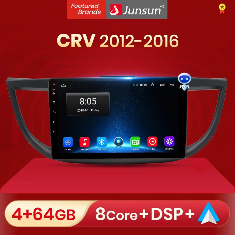 Junsun V1pro AI Voice 2 Din Android Auto Radio For Honda CRV CR V 2012