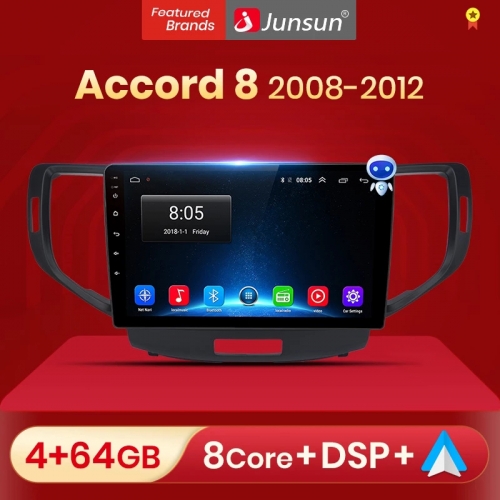 Junsun V1pro AI Voice 2 din Android Auto Radio For Honda Accord 8 2008-2012 Carplay Car Multimedia GPS 2din autoradio