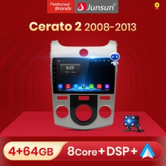 Junsun V1pro AI Voice 2 din Android Auto Radio For KIA Cerato 2 2008-2013 Carplay 4G RDS Car Multimedia Player GPS autoradio