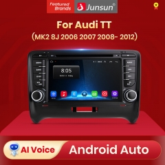 Junsun AI Voice 2 din Android Auto Radio for Audi TT MK2 8J 2006 2007 2008-2012 Carplay Car Multimedia RDS GPS No 2din autoradio