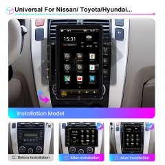 Junsun Rotation Tesla Screen Universal Car Radio Multimedia Player For Nissan Toyota Hyundai RDS Andorid 10 GPS 2din autoradio