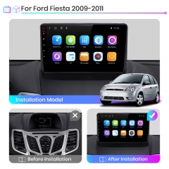 Junsun V1pro AI Voice 2 din Android Auto Radio for Fiesta 2009 2010 2011 Car Radio Multimedia GPS Track Carplay 2din