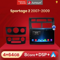 Junsun V1pro AI Voice Car Radio Android Auto Multimedia Player For Kia Sportage 2 2007-2009 Carplay 4G 2din GPS autoradio