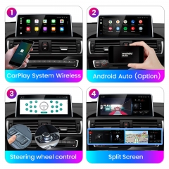 Junsun AI Voice Wireless CarPlay Car Radio Multimedia For BMW Series 1/2 F20 F22 3/4 F30 F32 NBT DSP 4G Andorid Auto GPS 2din
