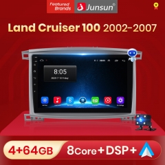 Junsun V1pro AI Voice Control 4G Carplay Car Radio Multimedia GPS For T-oyota LAND CRUISER 100 2002-2007 2din Auto radio Stereo