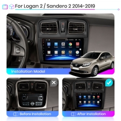 Junsun V1pro AI Voice 2 din Android Auto Radio for R-enault Logan 2 Sandero 2 2012-2019 Carplay 4G Car Multimedia GPS autoradio