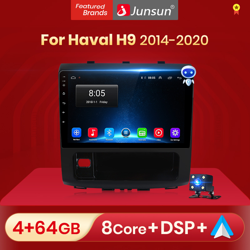 Junsun V1pro AI Voice 2 Din Android Auto Radio For GREAT WALL Haval H9