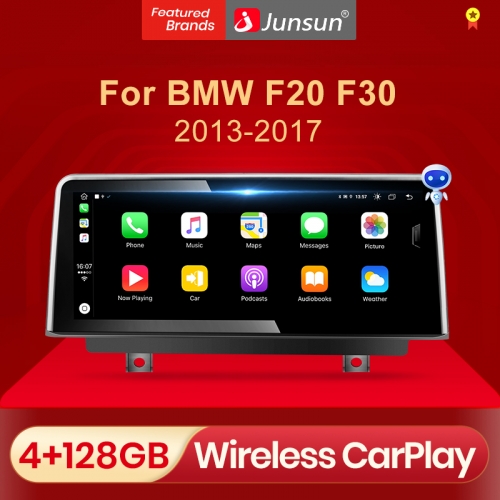 Junsun AI Voice Wireless CarPlay Car Radio Multimedia For BMW Series 1/2 F20 F22 3/4 F30 F32 NBT DSP 4G Andorid Auto GPS 2din