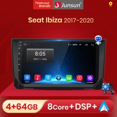 Junsun V1 pro Android 10 For Seat Ibiza 2017 - 2020 Car Radio Multimedia Video Players Android Auto CarPlay 2 din dvd