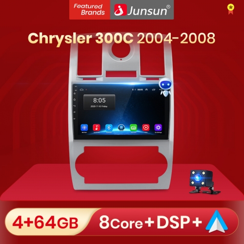 Junsun V1pro AI Voice For C hrysler 300C 2004 - 2007 car radio 2 din android Auto Multimedia GPS Track Carplay 2din DVD