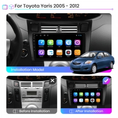 Junsun V1pro AI Voice For T oyota Yaris XP90 2005 - 2012 car radio 2 din android Auto Multimedia GPS Track Carplay 2din DVD