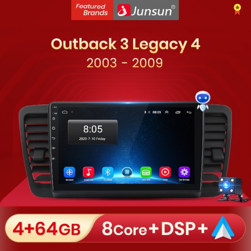 Junsun V1 Android 10 For Subaru Outback 3 L egacy 4 2003 - 2009 Car Radio Multimedia Video Players Android Auto CarPlay 2 din dvd