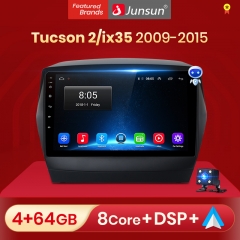 Junsun V1pro AI Voice For H yundai Tucson 2 ix35 2009 - 2015 car radio 2 din android Auto Multimedia GPS Track Carplay 2din DVD
