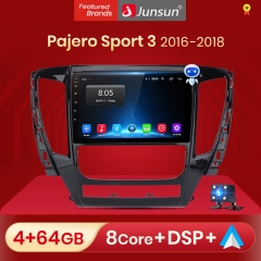 Junsun V1 Android 10 For M itsubishi Pajero Sport 3 2016 - 2018 Car Radio Multimedia Video Players Android Auto CarPlay 2 din dvd