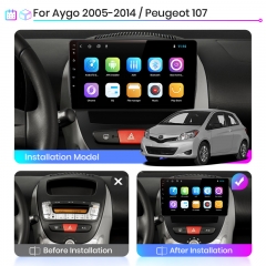 Junsun V1 pro Android 10 For Peugeot 107 Citroen C1 Toyota Aygo 2005 - 2014 Car Radio Multimedia Video Players CarPlay 2 din dvd