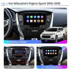 Junsun V1 Android 10 For M itsubishi Pajero Sport 3 2016 - 2018 Car Radio Multimedia Video Players Android Auto CarPlay 2 din dvd