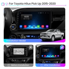 Junsun V1 Android 10 For T oyota Hilux Pick Up AN120 2015-2020 Car Radio Multimedia Video Players Android Auto CarPlay 2 din dvd
