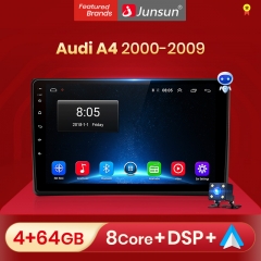 Junsun V1 pro AI Voice 2 din Android Auto Radio for Audi A4 2000-2009 Seat Exeo Car Radio Multimedia GPS Track Carplay 2din dvd