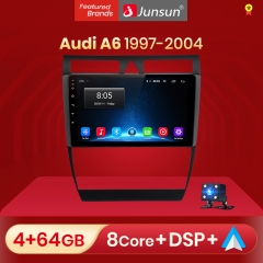 Junsun V1 pro AI Voice 2 din Android Auto Radio for Audi A6 C5 1997-2004 S6 RS6 Car Radio Multimedia GPS Track Carplay 2din dvd