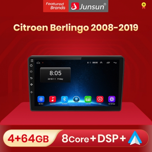 Junsun V1pro AI Voice 2 din Android Auto Radio for C itroen Berlingo B9 2008-2019 Car Radio Multimedia GPS Track Carplay 2din dvd