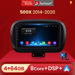 Junsun V1 pro AI Voice 2 din Android Auto Radio for Fiat 500X 2014 - 2020 Car Radio Multimedia GPS Track Carplay 2din dvd