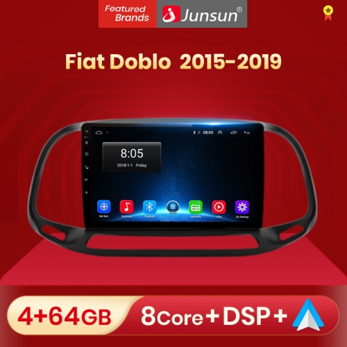 Junsun V1 pro AI Voice 2 din Android Auto Radio for Fiat Doblo 2015 - 2019 Car Radio Multimedia GPS Track Carplay 2din dvd