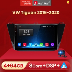 Junsun V1 pro Voice 2 din Android Auto Radio for Volkswagen Tiguan R-line 2016-2020 Car Radio Multimedia GPS Track Carplay 2din dvd