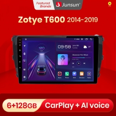 Junsun V1 Pro 8G+128G For Zotye T600 2014 - 2019 Android Car Radio Car video players CarPlay Android Auto GPS No 2 din 2din DVD