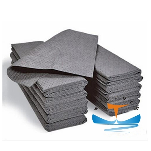 Gray Universal Oil Absorbent Recycled Oil Absorbent Pads For Spill Control