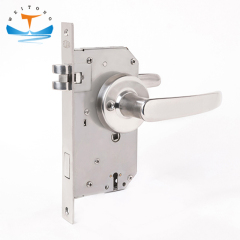 IMPA 490133 Stainless Steel Lever Tumbler Mortise Marine Door Lock With Lever Handle Model 2410