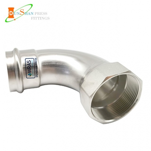 DS Stainless Steel V Pess 90º Elbows With Female Thread