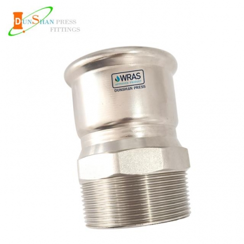 DS Stainless steel M Press Adaptor With Male Threaded