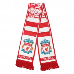 Liverpool Red White Soccer Scarf