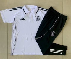 (4 stars)2025-26 Germany White Thailand Polo Uniform-815