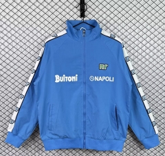 Retro Version 1987-88 Napoli Blue Thailand Soccer Coat-3257