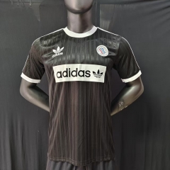26-27 oasis Black Thailand Soccer Jersey AAA-9606